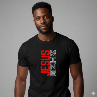 Jesus is King Mens Black T-Shirt