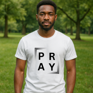 Pray Mens Christian White T-Shirt